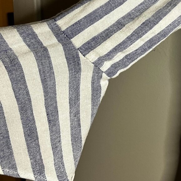 Alice & Olivia Doyle Trumpet Linen Peplum Top Size M - Picture 4 of 6